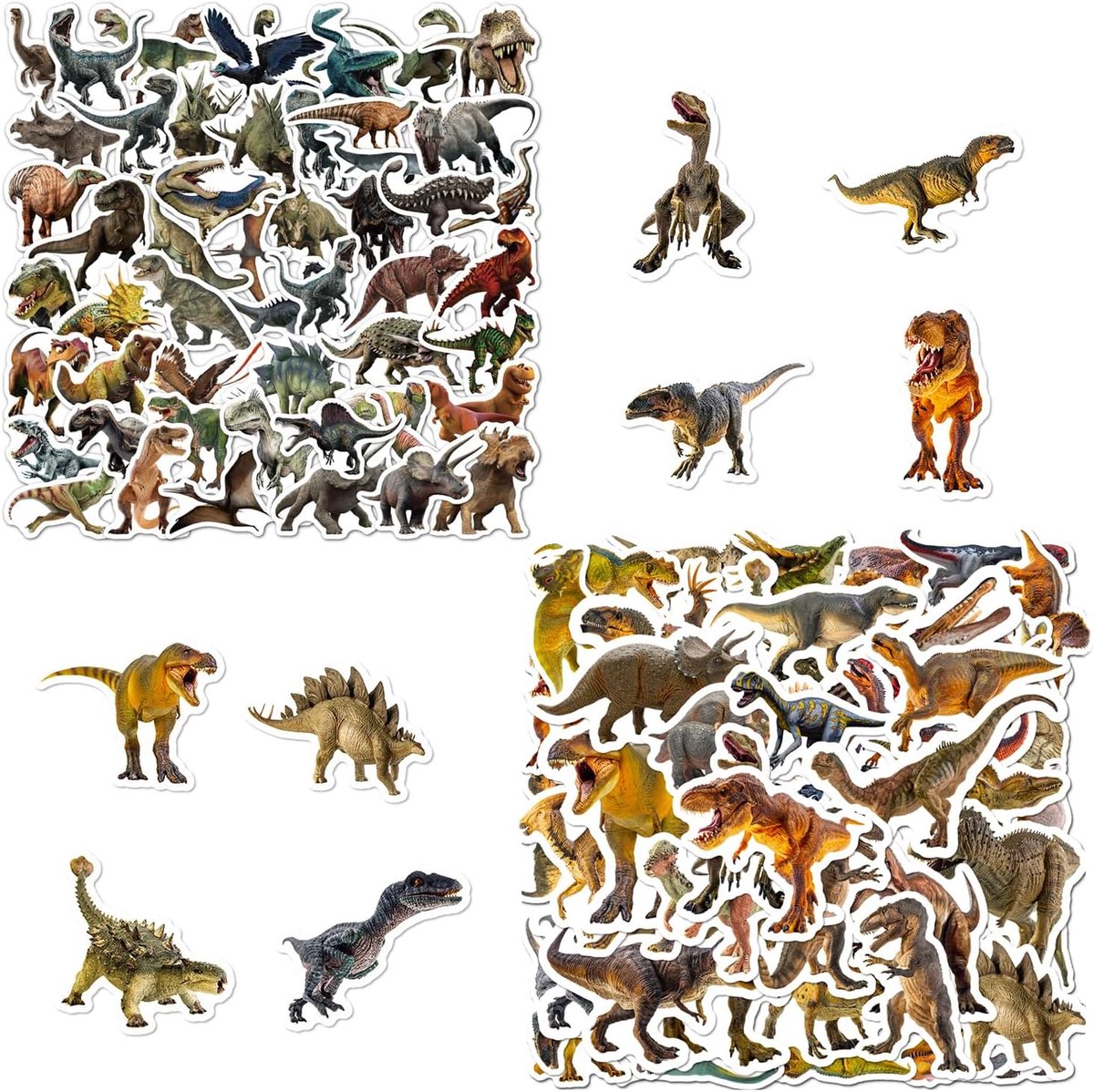Dinosaurusstickers 100 Stuks - Multicolor PVC - Waterdicht en vuilafstotend - Perfect voor laptops - ShopVlot