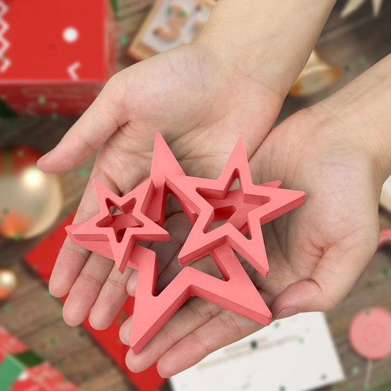 Vorm voor kandelaars, 3D-epoxyhars, voor doe-het-zelf winter, Kerstmis, sfeer, feest, meubeldecoratie, 3 stuks — afbeelding 3