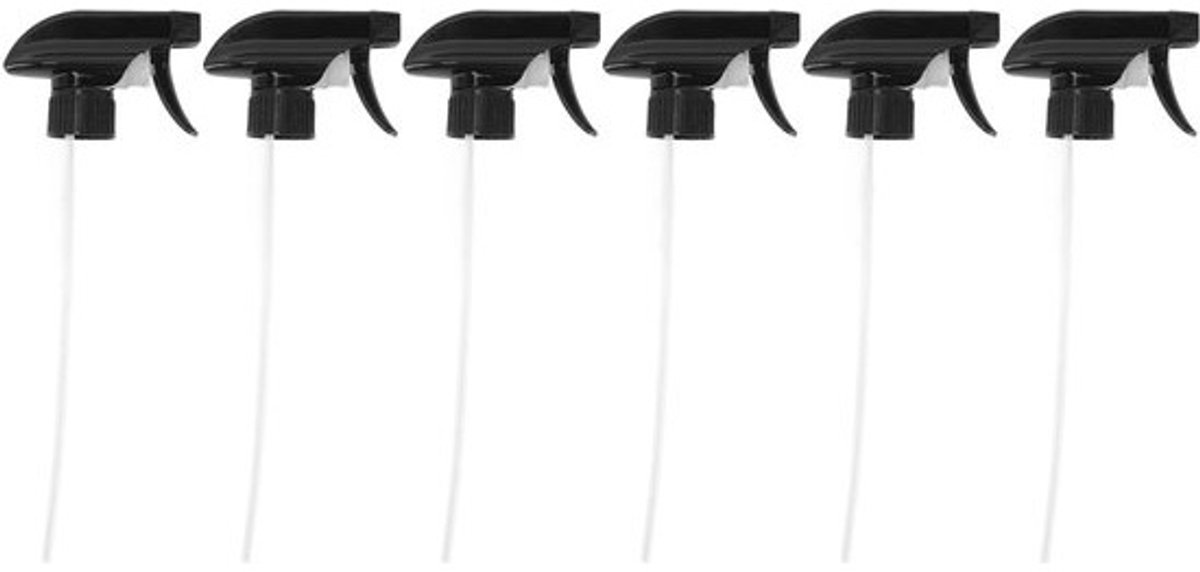 Dailygoods-vervangend mondstuk - voor spuitfles - 6 stuks - Kunststof - Lekvrij - Sproeier - stream - Snijbare lengte - Sproeikop