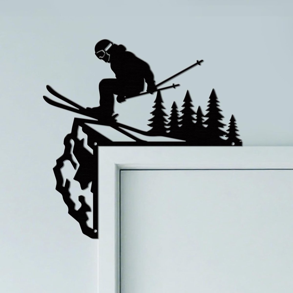 CUTHOLLOW Ski bloemen decoratie deurframe, wanddecoratie, metaal - ShopVlot