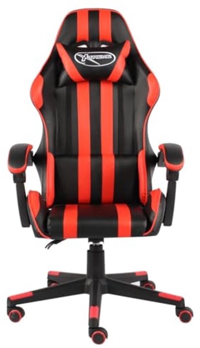 Gamingstoel - kunstleer - zwart en rood - Ergonomisch - comfortabel — afbeelding 2