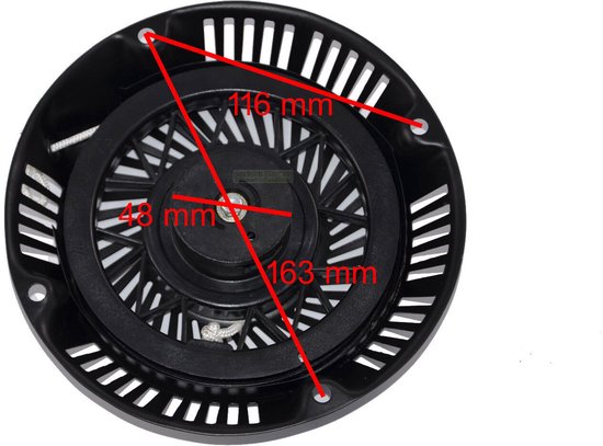 startmechanisme met terugslag voor TCK TDT4635T, TDT4637T, TDT4637TC, TDT4638T, TDT4638T-A en TDTAC46HP375T grasmaaier — afbeelding 2
