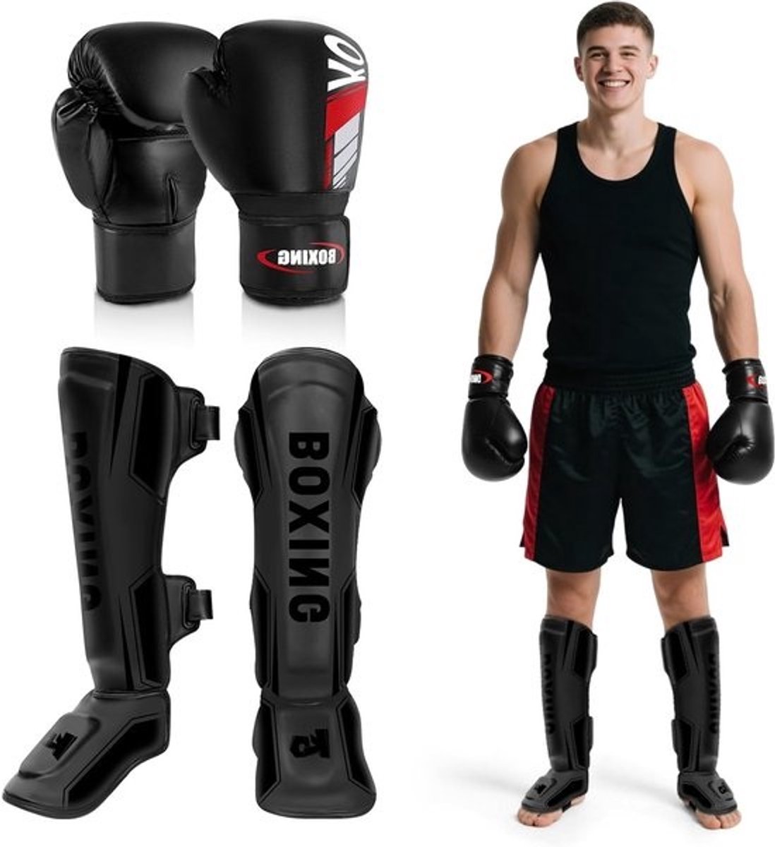Kickboksscheenbeschermers en Muay Thai-handschoenen - voor optimale bescherming en comfort