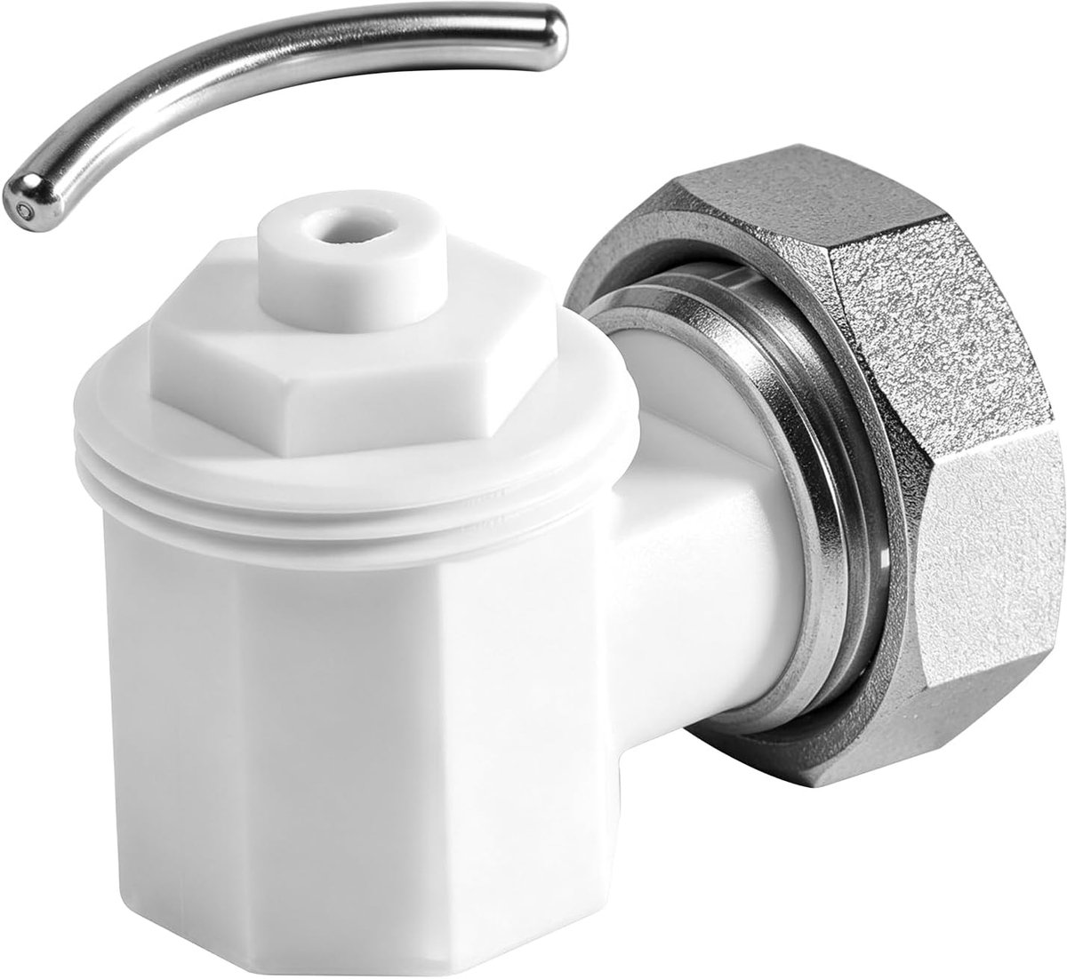 Begonia M30 x 1,5 hoekadapter schroefverbinding 90 graden - Hoekadapter 90 graden, radiatorventiel voor Oventrop - ShopVlot