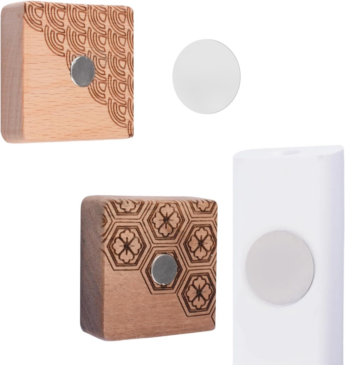 Magnetische afstandsbediening houder wandmontage 2 stuks hout zelfklevende tv/AC/ventilator afstandsbediening - ShopVlot
