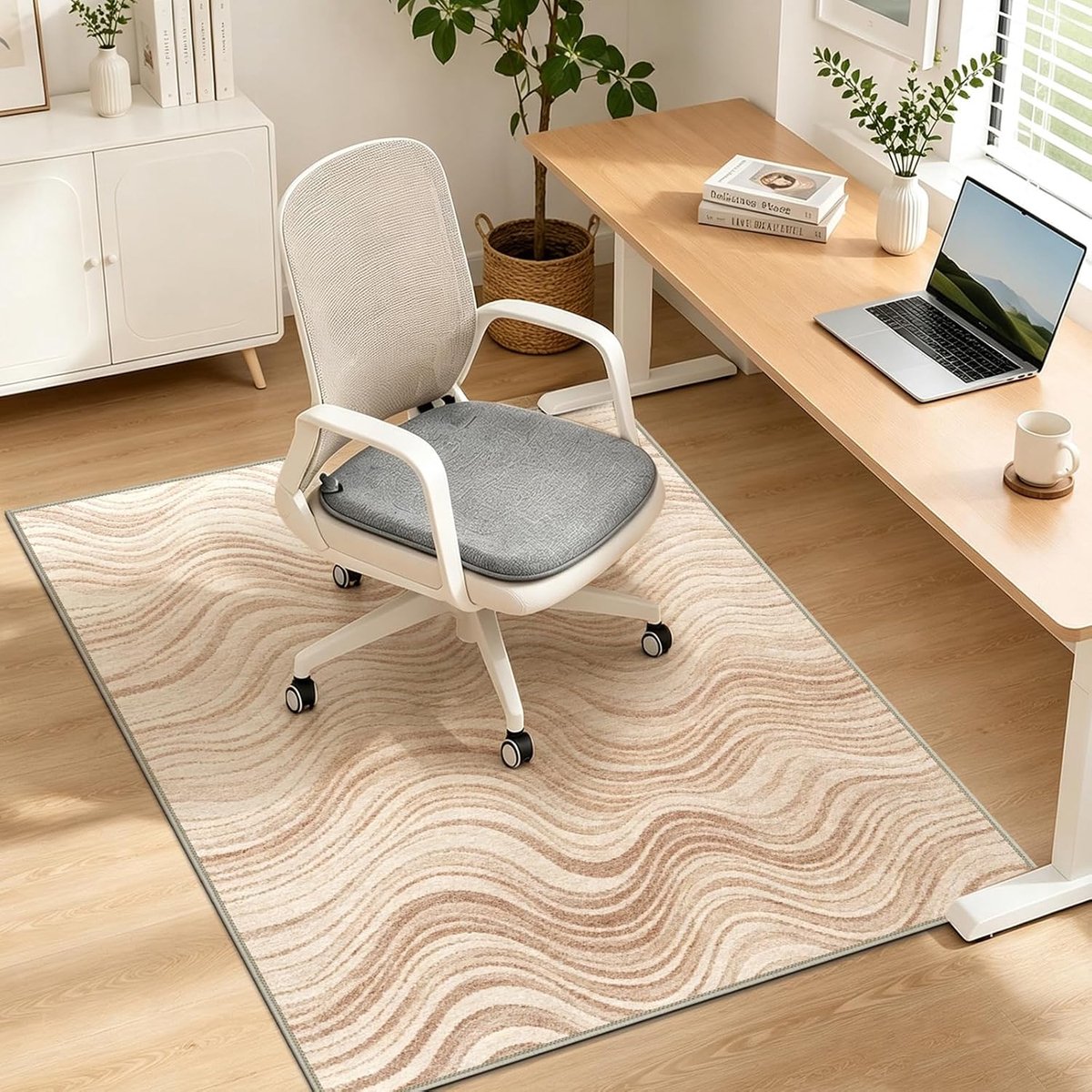 90 x 120 cm bureaustoelmat voor tapijt, antislip vloerbeschermingsmat, bureaustoel, onderlegger voor houten vloeren, bureaustoelonderlegger voor thuiskantoor, gaming, yoga, kleurverloop met