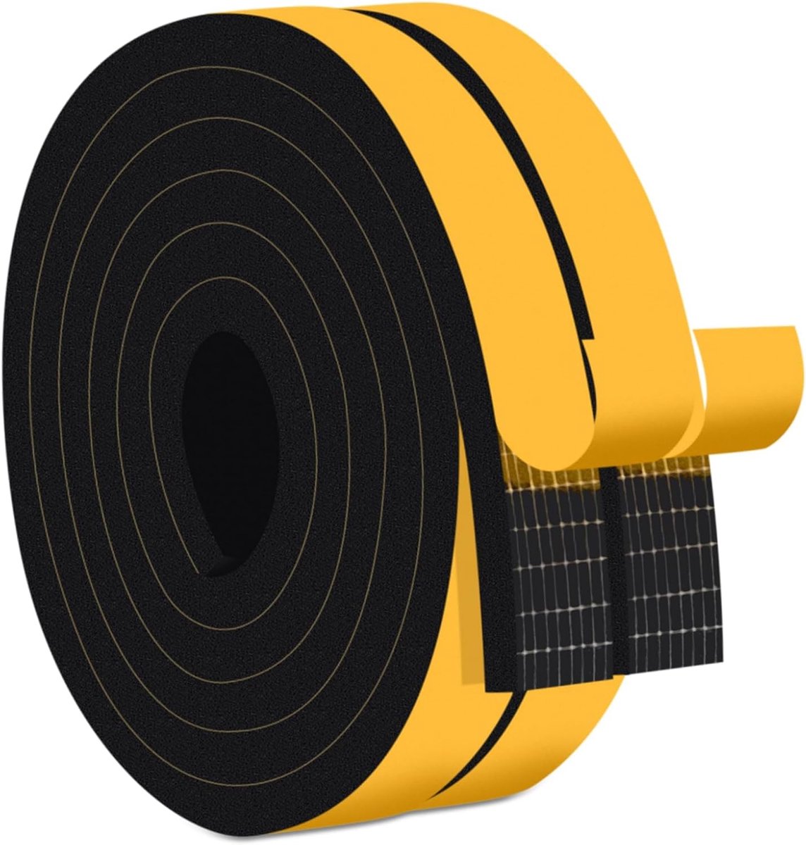 Zelfklevend, 25 mm (B) x 10 mm (D) x 4 m (L), schuimrubber, deurafdichting, raamafdichting voor zeer brede spleten en garagedeuren, tochtstopper, waterdicht, demping en
