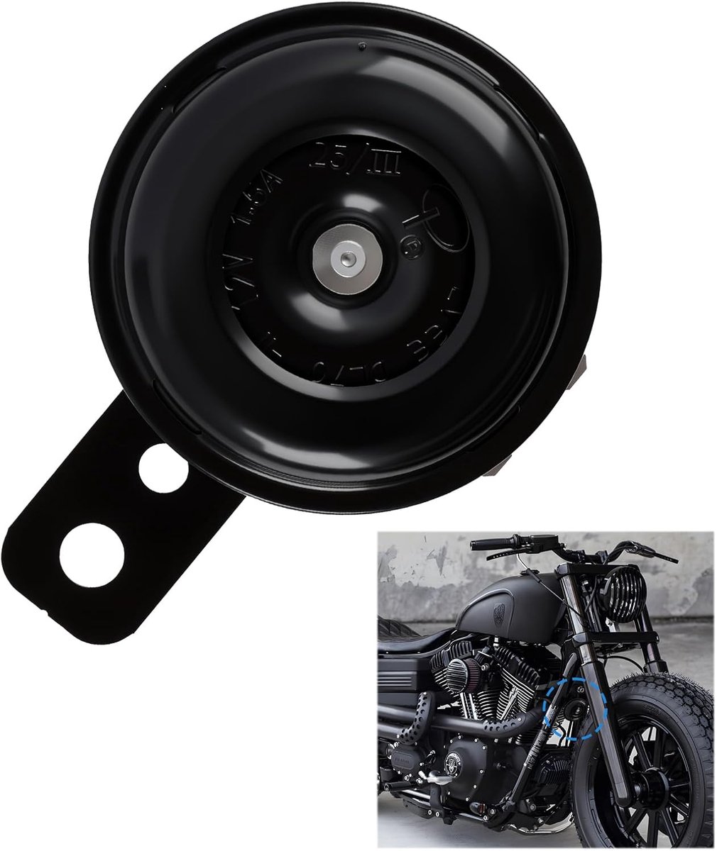 Claxon, 12 V, voor auto, motorfiets, scooter, ATV en bromfiets, krachtig, waterdicht, van metaal voor veiligheid op de weg, zeer eenvoudige installatie, robuust en duurzaam, verbetert de