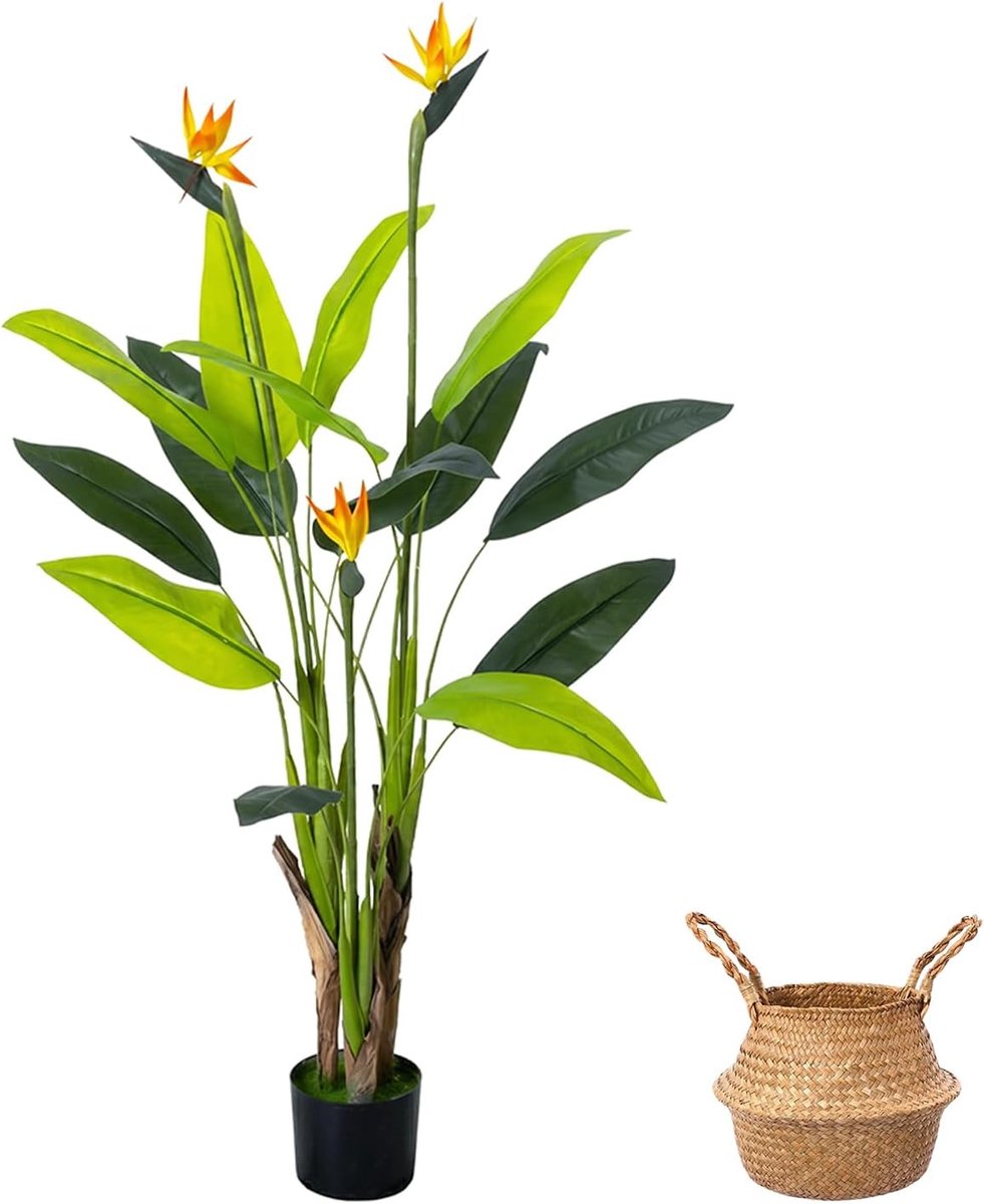 Kunstplant 150 cm paradijsvogel kunst bloemen Strelitzia