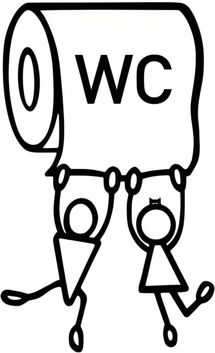 WC-bord van robuust hout, Decoratieve Gasten-WC wandhanger met humoristisch ontwerp voor badkamer, hal & huisdecoratie