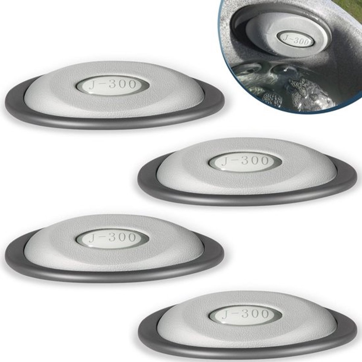 Ovaal kusseninzetstuk met rugsteun voor jacuzzi's (J-300-serie)
