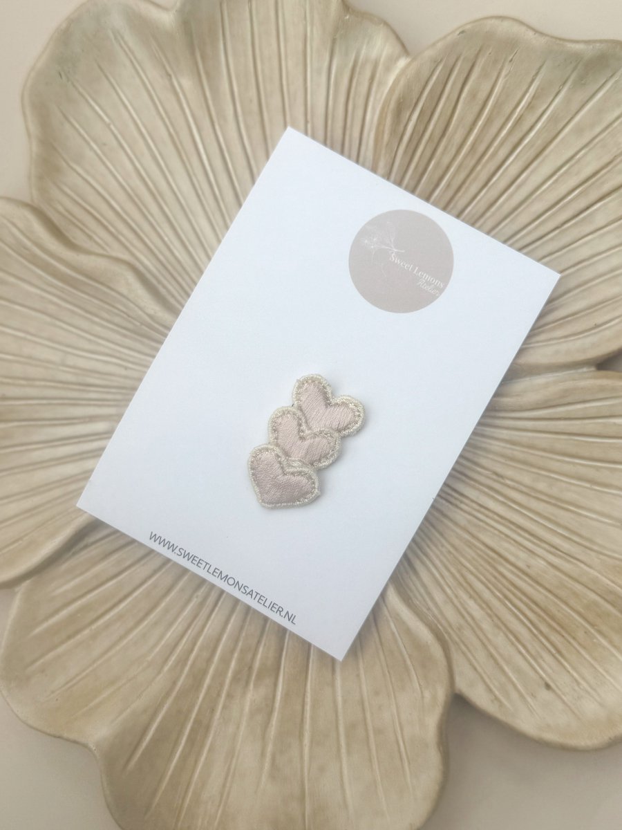 Antislip Haarspeldje - Soft Hearts - Roze - Haarspeldjes voor Baby & Newborn - Kraamcadeau - Babyshower - Haaraccessoires voor Meisjes & Kinderen - Verjaardagscadeau