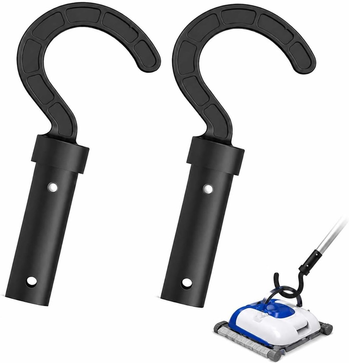 Zwembadrobot haak met telescopische paalbevestiging, duurzame ABS herstelhouder voor moeiteloze reiniging, compatibel met alle onderwater vacuümreinigers