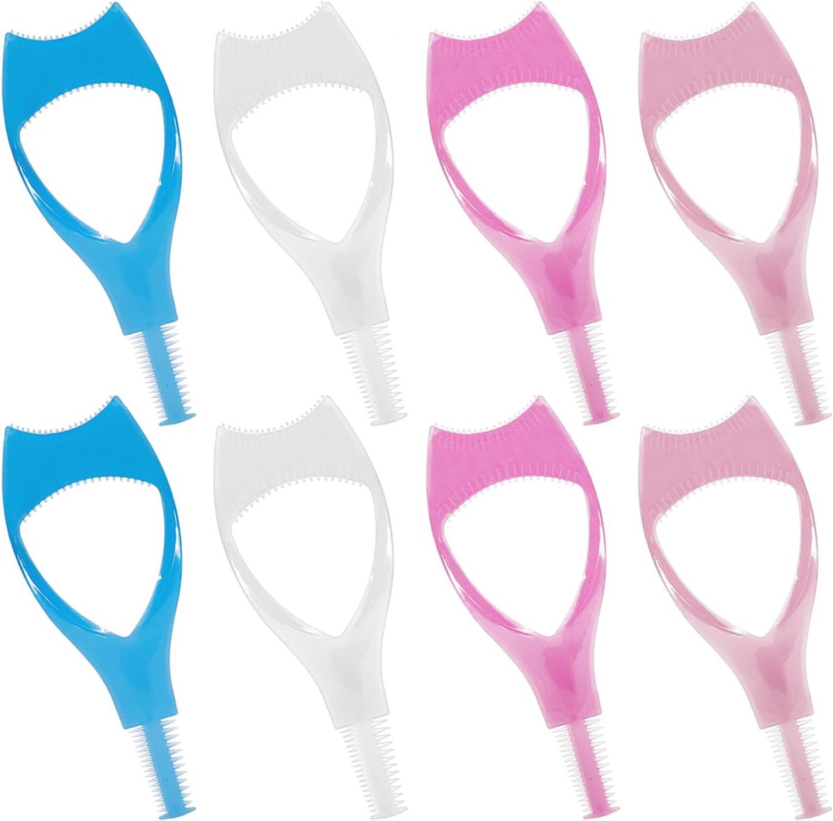 8 Stks Mascara Toepassing Beschermhoes, Gekamde Borstel, Bovenste En Onderste Wimper Beschermhoes, Drie-In-Één Beauty Tool Voor Beginners.