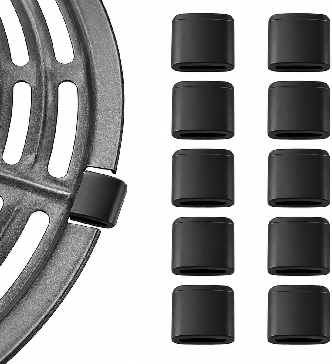 10 stuks rubberen bumpers voor luchtfriteuse, 1 x 1,1 cm siliconen blokken, deksel van krasbestendig rubber, reserveonderdelen voor friteuse