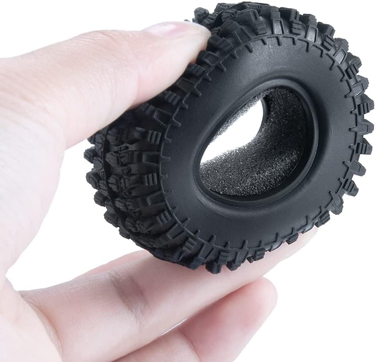 Wheel Tires banden 1,0 inch voor alle 1/24 Axial SCX24 AXI00001 AXI00002 AXI90081 Deadbolt RC Crawler Truck Car (54mm)