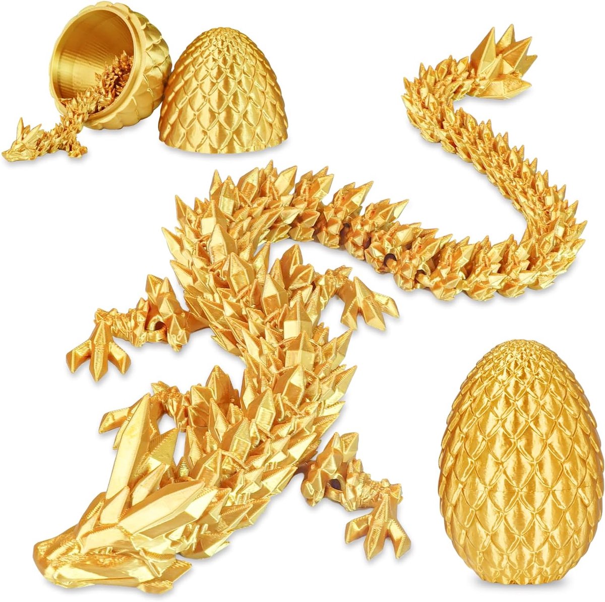 Verrassingsdrakenei met draak aan de binnenkant, cadeaus voor kinderen en volwassenen, 3D-bedrukt fidget-speelgoed, perfect voor Kerstmis, Pasen, verjaardagen, decoratie, stressvermindering
