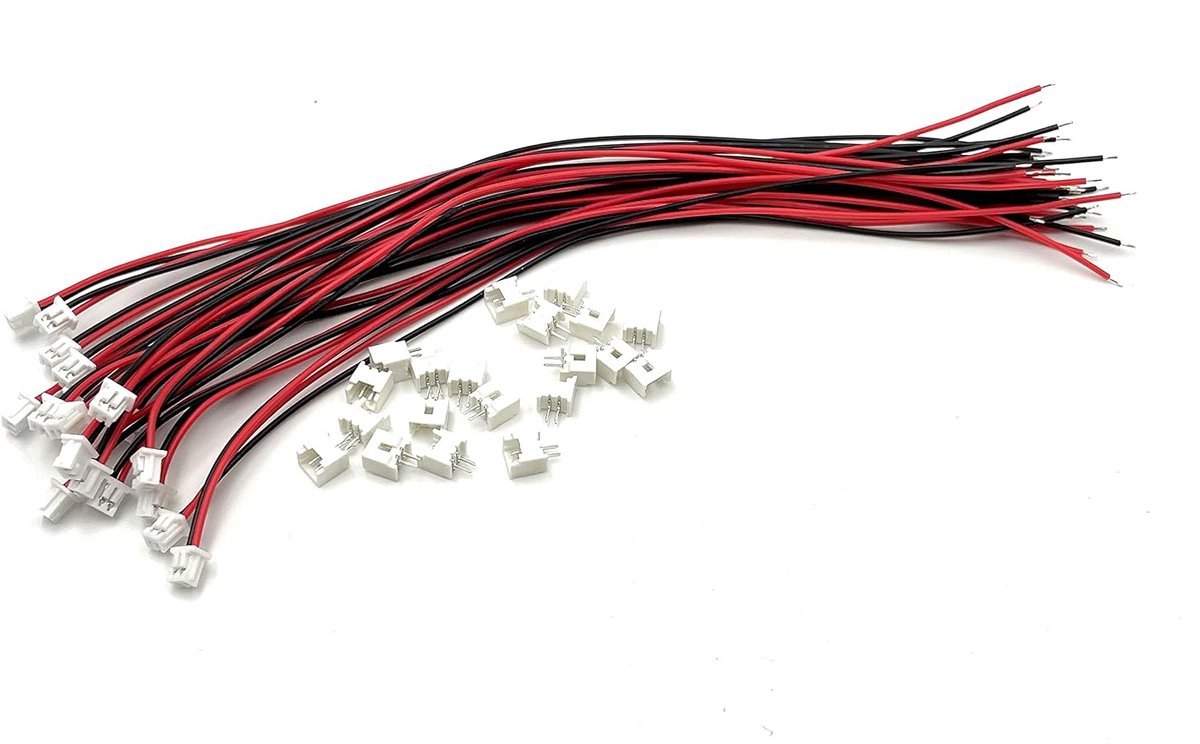 20 Set Micro JST MX 1.25mm 2Pins Connector Plug Socket 1.25mm Pitch Vrouwelijke & Mannelijke Connector PCB Socket 150mm Kabel