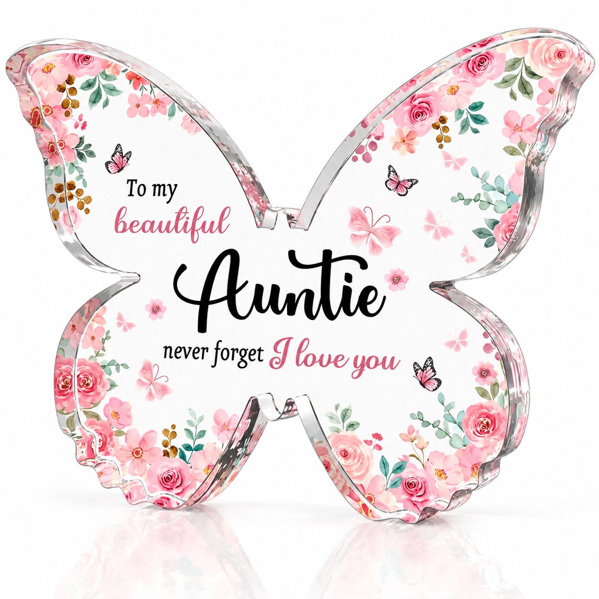 Nina’s Giftshop® Vlinder Cadeau voor Tante – Liefdevol Geschenk – Cadeau voor Vrouw – Verjaardag, Kerst & Sinterklaas