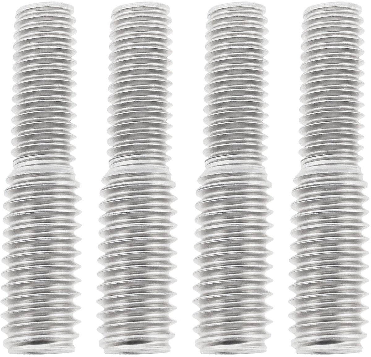 4 stuks reducerende bouten draad reductiemiddel adapter 304 roestvrij staal dubbele schroefdraad studs voor scooter fiets speelgoed ventilator toetsenbord (M6 x 12,5 mm tot M5x12,5 mm)