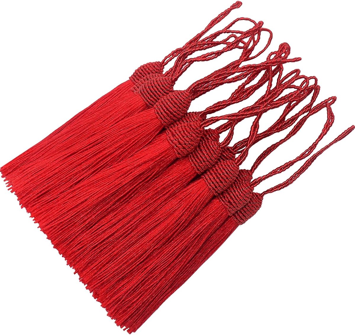 Kwastjes hangers doe-het-zelf sieraden - rood