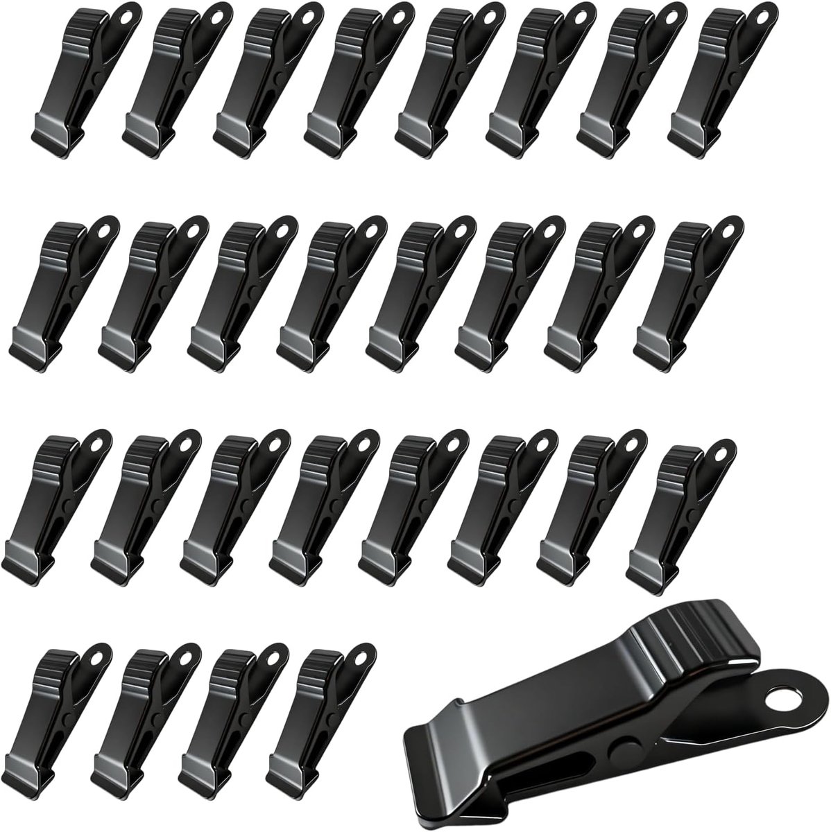 30 stuks mini-krokodillenklemmen van metaal, zwart, voor foto, papier, gordijn en handwerk, metalen clips met - ShopVlot