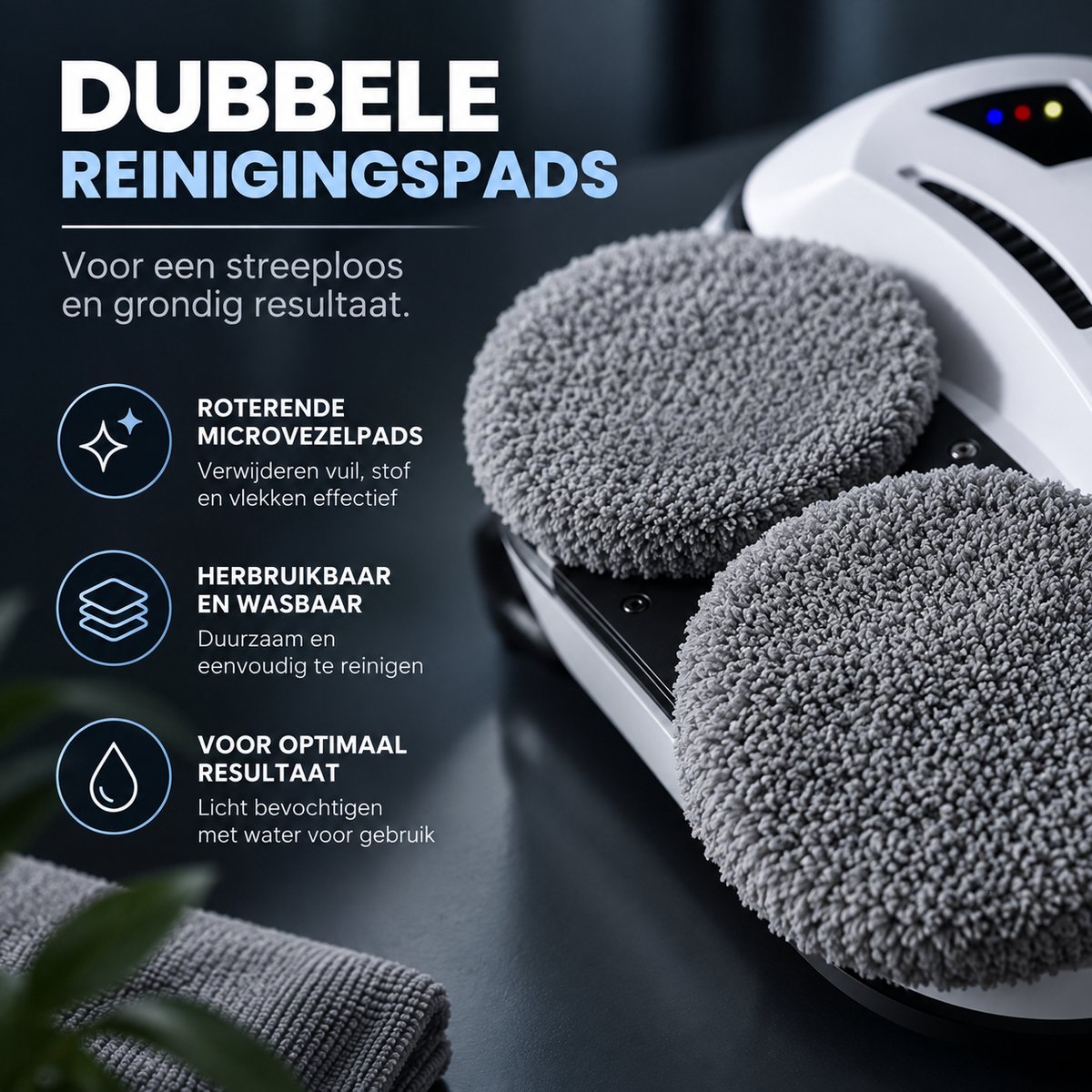 Dutch Wanted Robot glazenwasser - Raamrobot - Elektrische glazenwasser - Raamreiniger - Ruitreiniger - Wit - Intelligente Ramenwasser thumbnail 6