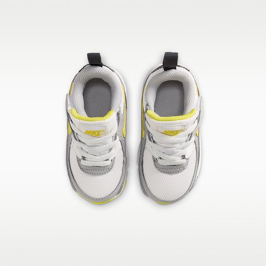 Nike Air Max 90 EasyOn Mesh TD - Maat 27 - Off White/Sonic Yellow / Wit Geel - Air Max 90 - Lifestyle - Kinder Sneakers voor Jongens en Meisjes — afbeelding 4