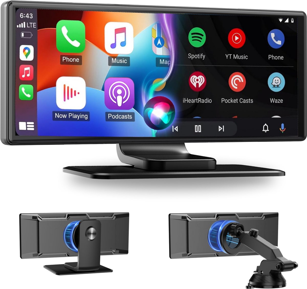 CarMe CarPlay Scherm PRO 10 Inch - Premium Design - Apple CarPlay & Android Auto (Draadloos) - Touchscreen - Navigatiesysteem auto - Android Auto scherm
