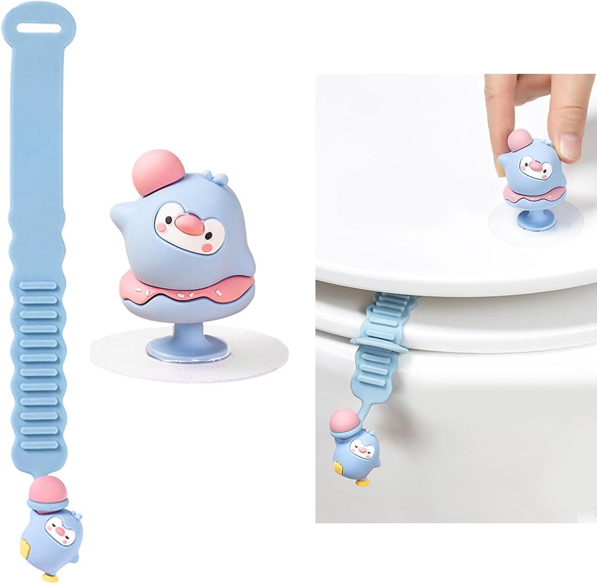 Toiletzitting lifter - silicone - anti-vuil handgreep - hygiënisch gebruik - ShopVlot