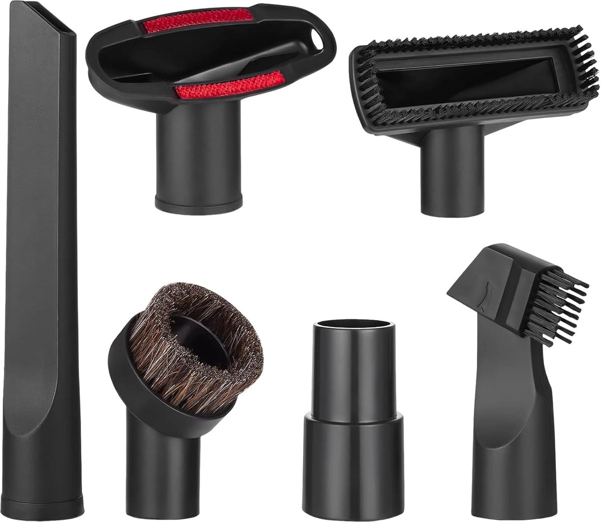 Stofzuiger accessoires set 6-delig - universele opzetstukken - hoogwaardige materialen - efficiënt schoonmaken - ShopVlot