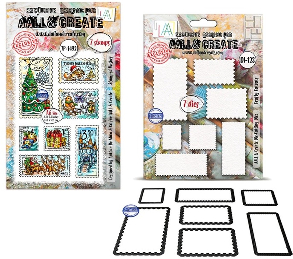 Aall & Create A6 clearstamp & Dies - Wishful cutouts