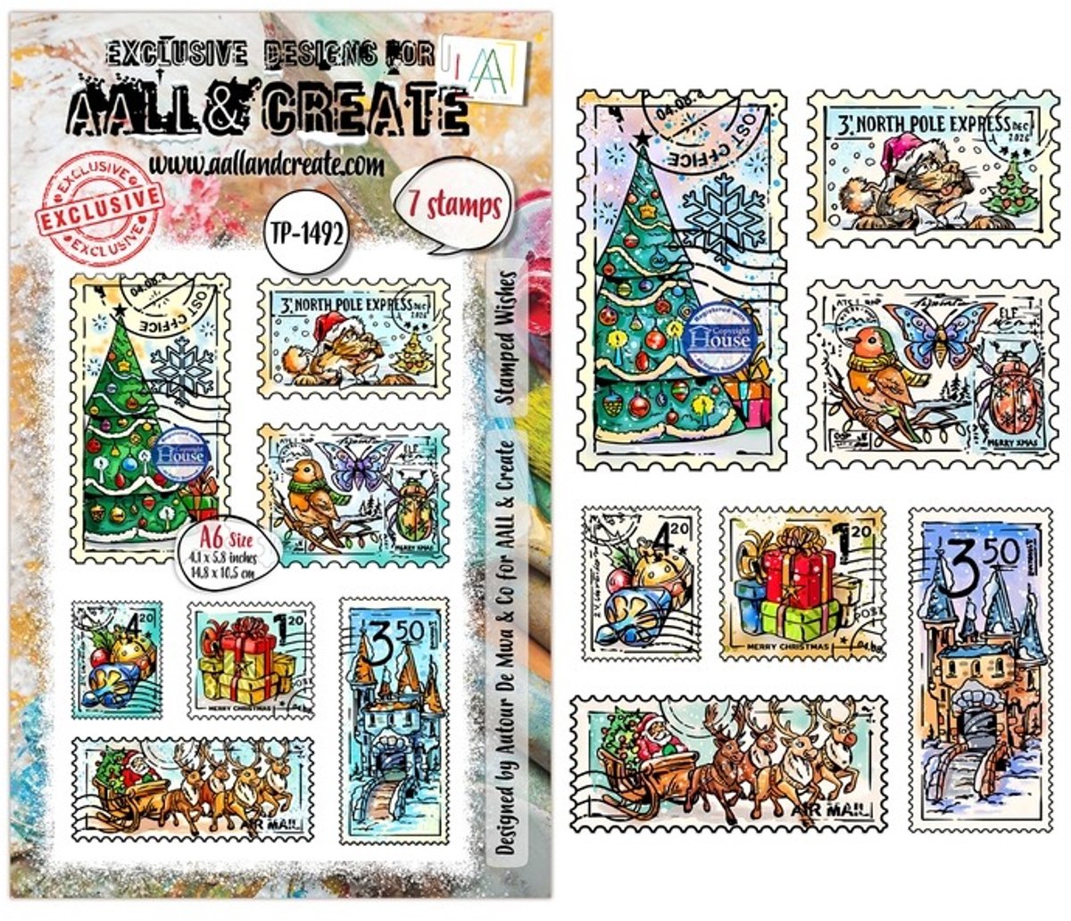 Aall & Create clearstamp A6 - Stamped wishes