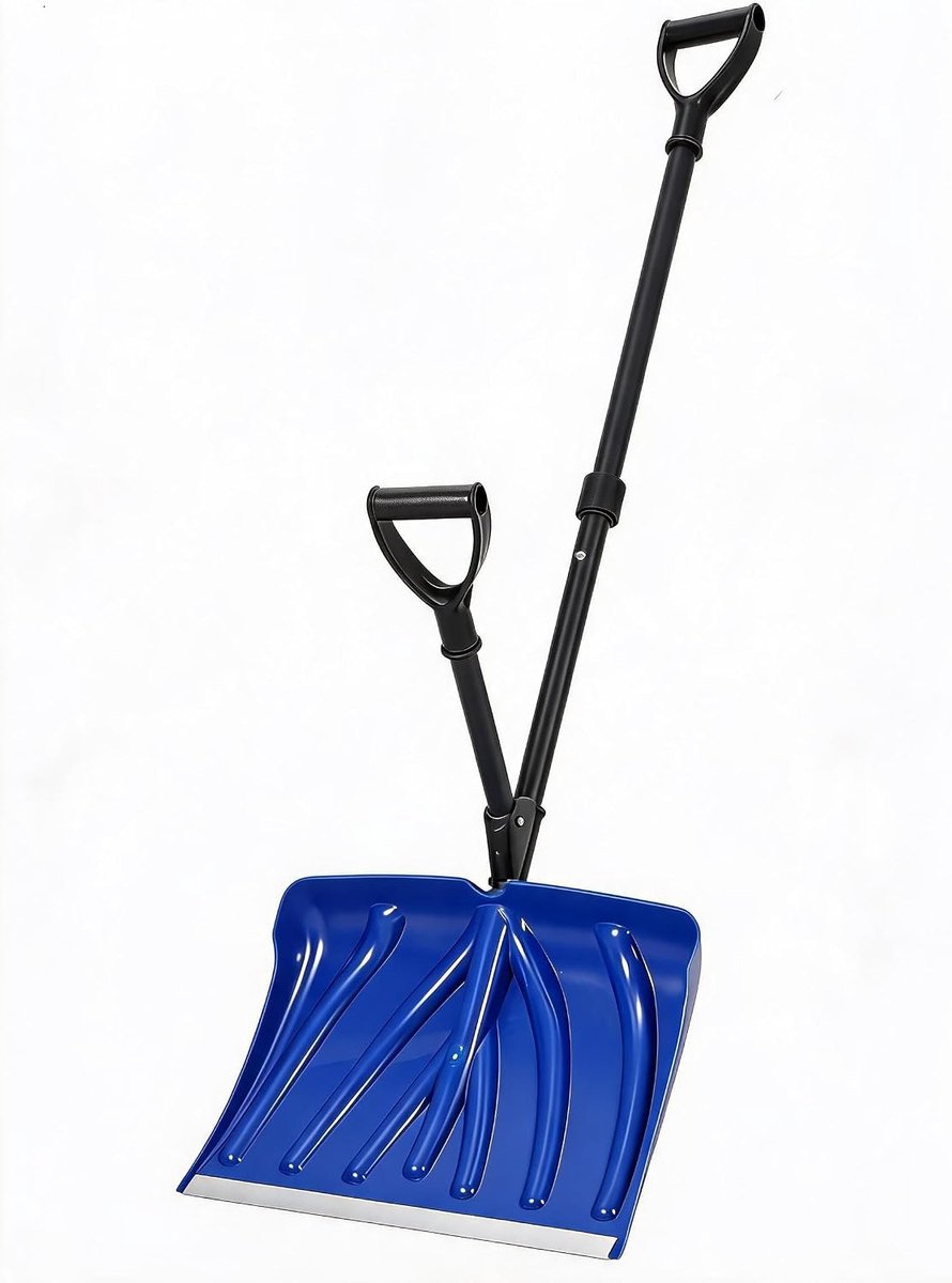 Sneeuwschep 46cm met Dubbele Handgreep - Ergonomische Sneeuwschuiver