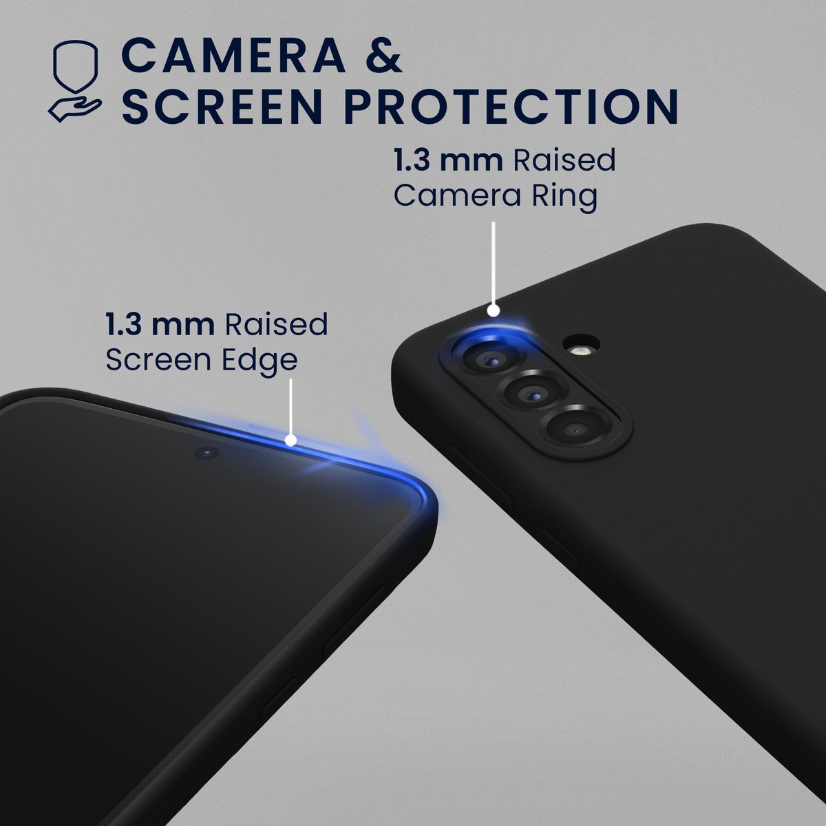 kwmobile hoes met 2x screenprotectors voor Samsung Galaxy A56 5G – screenprotector van gehard glas – draadloos opladen – zwart