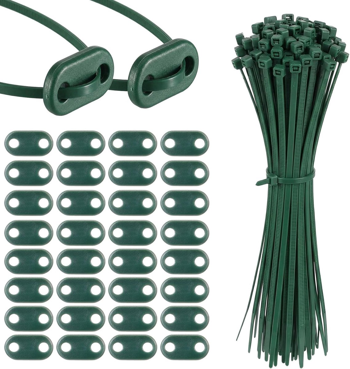 Sinmoe Set of 50 Privacy Screens Mounting Kit Includes Cable Ties and Mounting Plates PVC Mounting Set For Privacy - ShopVlot