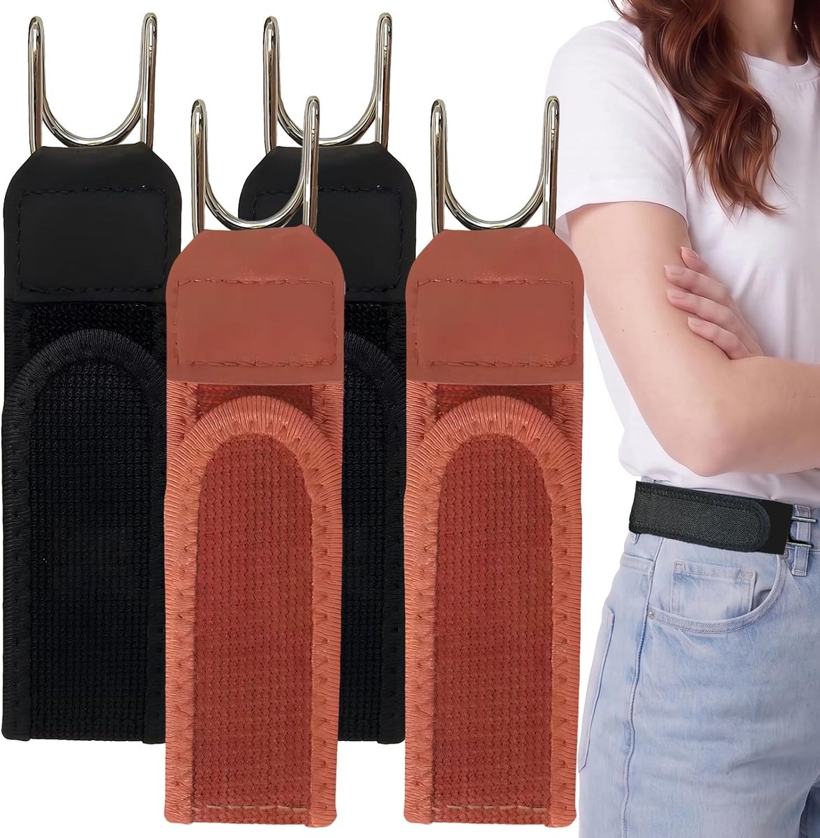 4 stuks riemen zonder gesp heren gesploze riem heren gesploze riem voor mannen zijriem zonder gesp geen gesp voor - ShopVlot