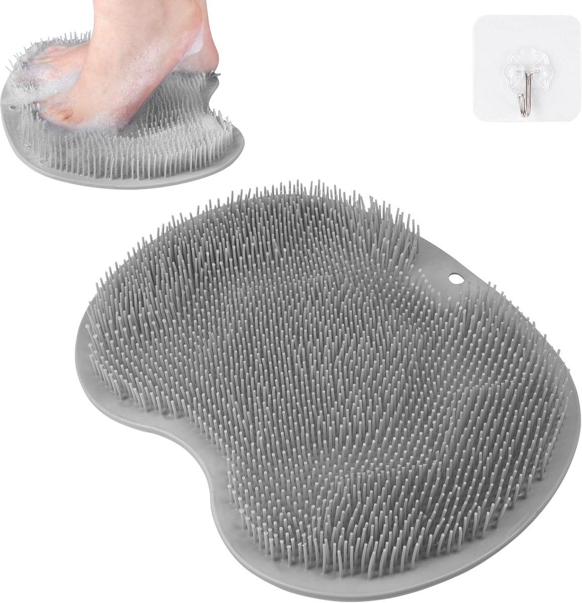 Foot Scrubber for Shower, Foot Cleaner Massage Mat with Non-Slip Suction Cups, Shower and Bath Foot Scrubber Mat for - ShopVlot