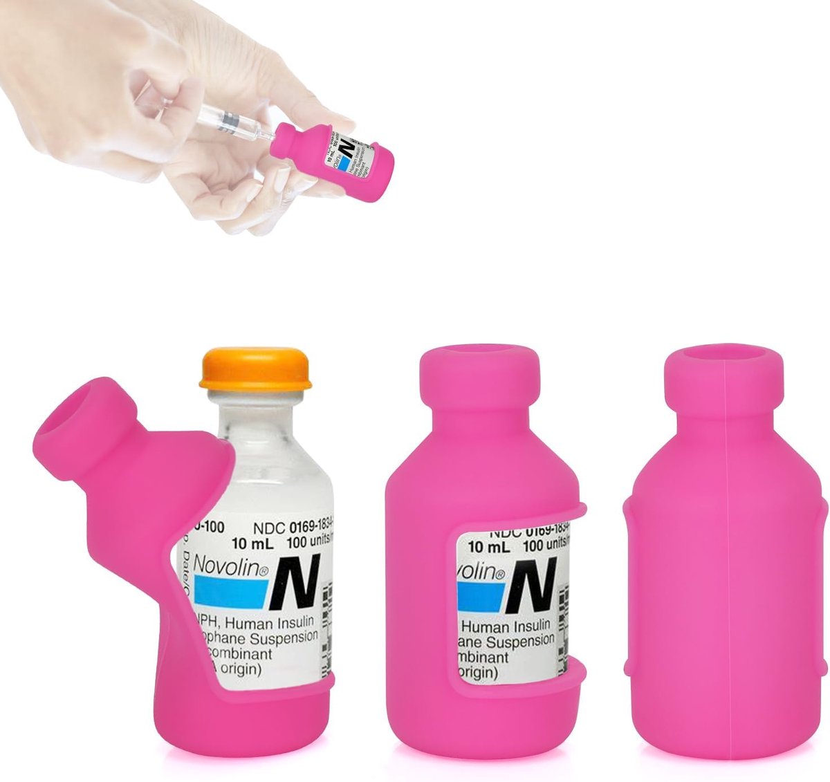 Insulinefleshoes - Silicone Beschermcase voor 10ml Flessen - Flexibel en Duurzaam - Uitstekende Bescherming - ShopVlot