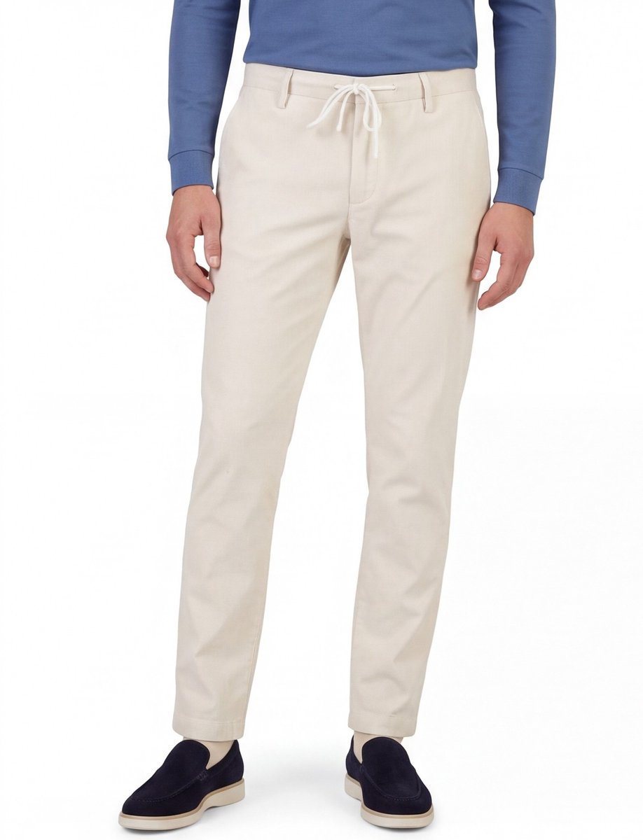 Alberto katoenen broek beige
