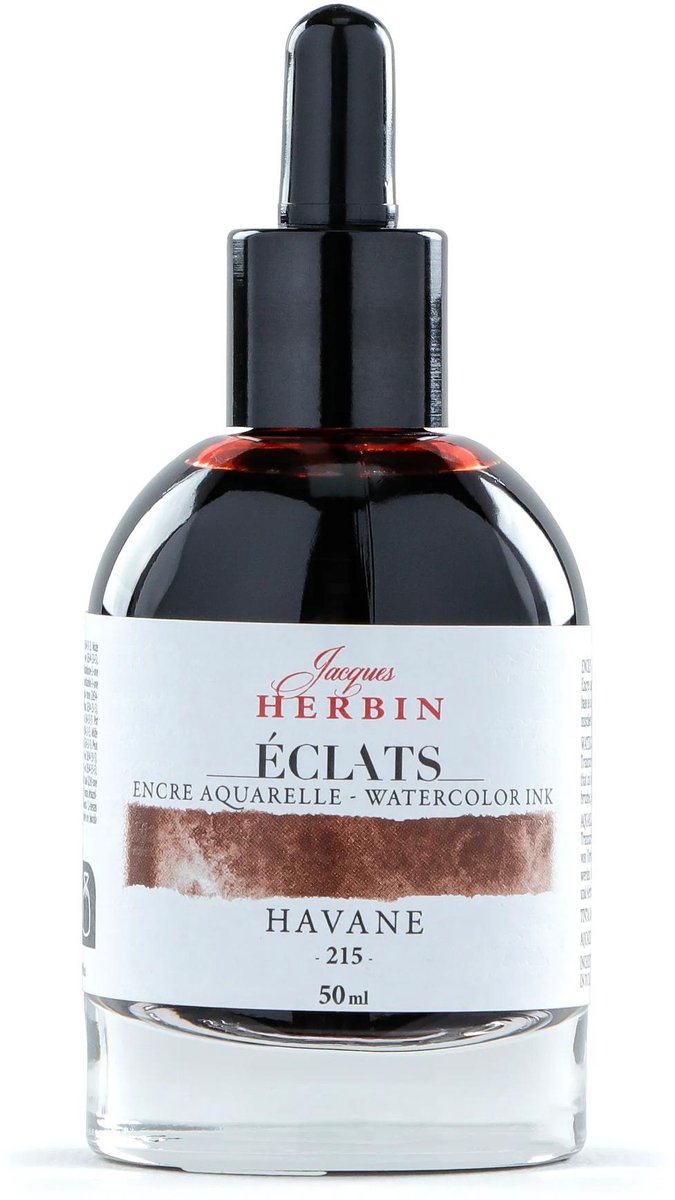Jacques Herbin Éclats – Aquarel Inkt – Vloeibare Aquarelverf – Havanna Bruin – 215 – 50 ml