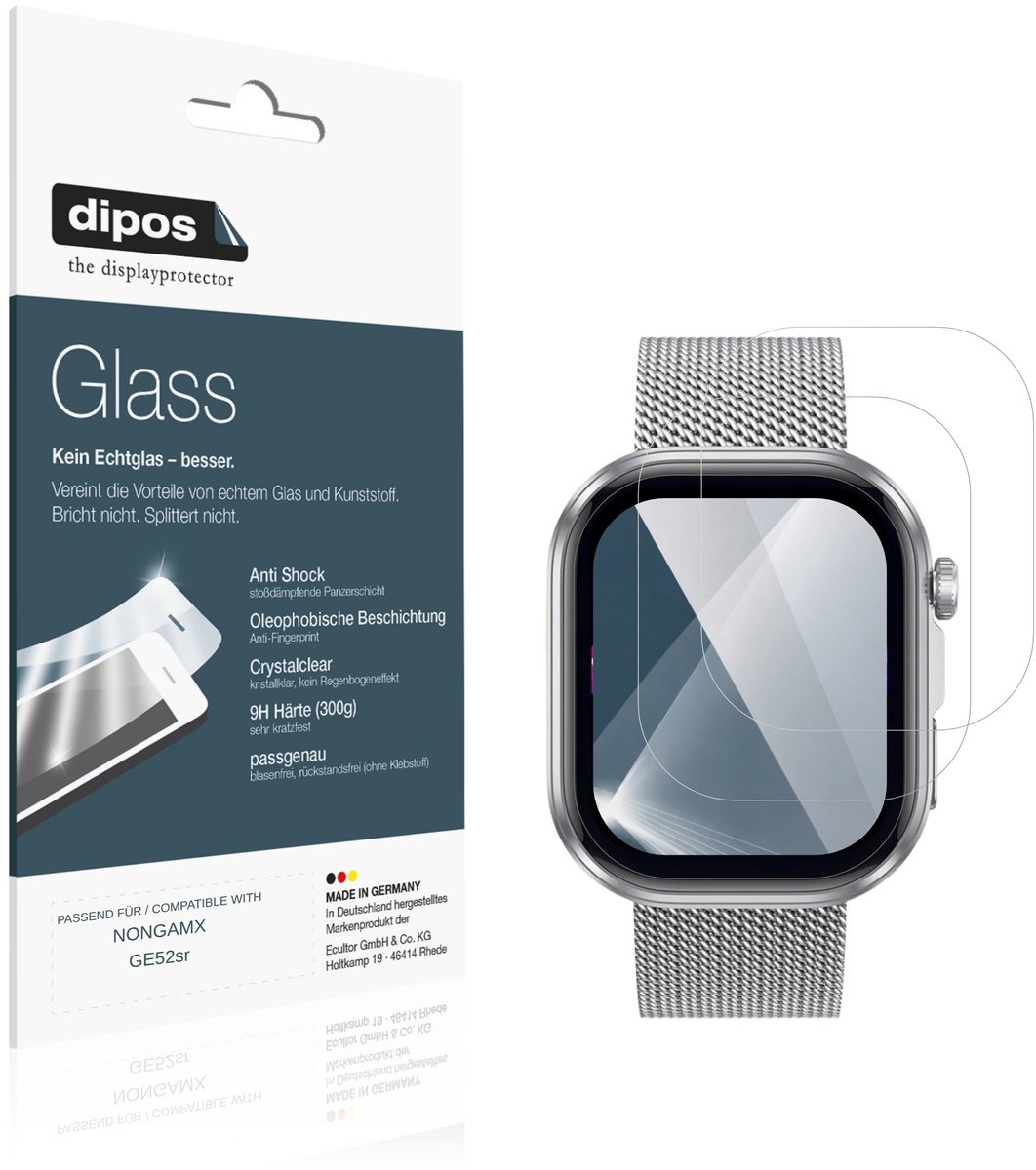 dipos – 2x Pantserfolie geschikt voor NONGAMX GE52sr | 9H Screenprotector