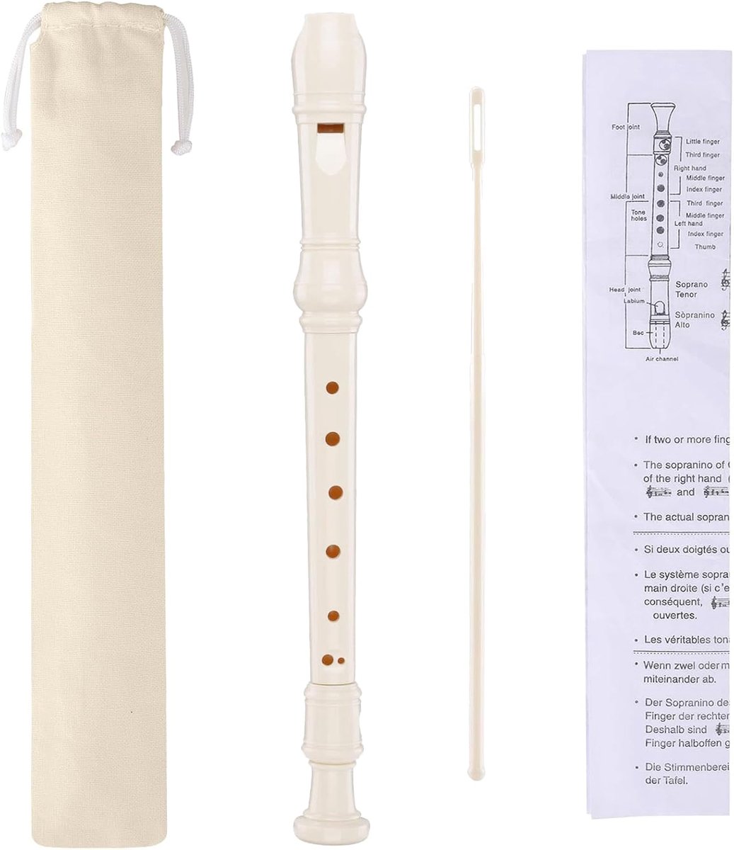 Sopraaninstrument, afneembaar met reinigingsstang