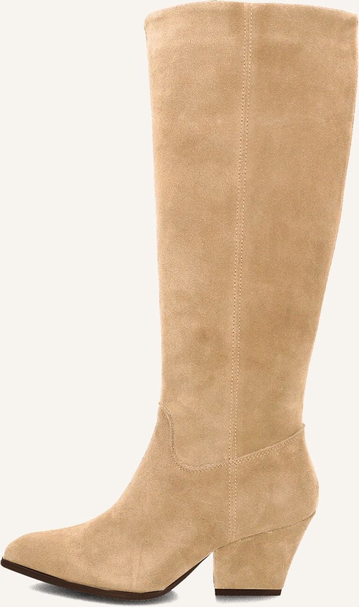 MARLOU Clshn80762 Laarzen - Suède - Dames - Beige - Maat 37
