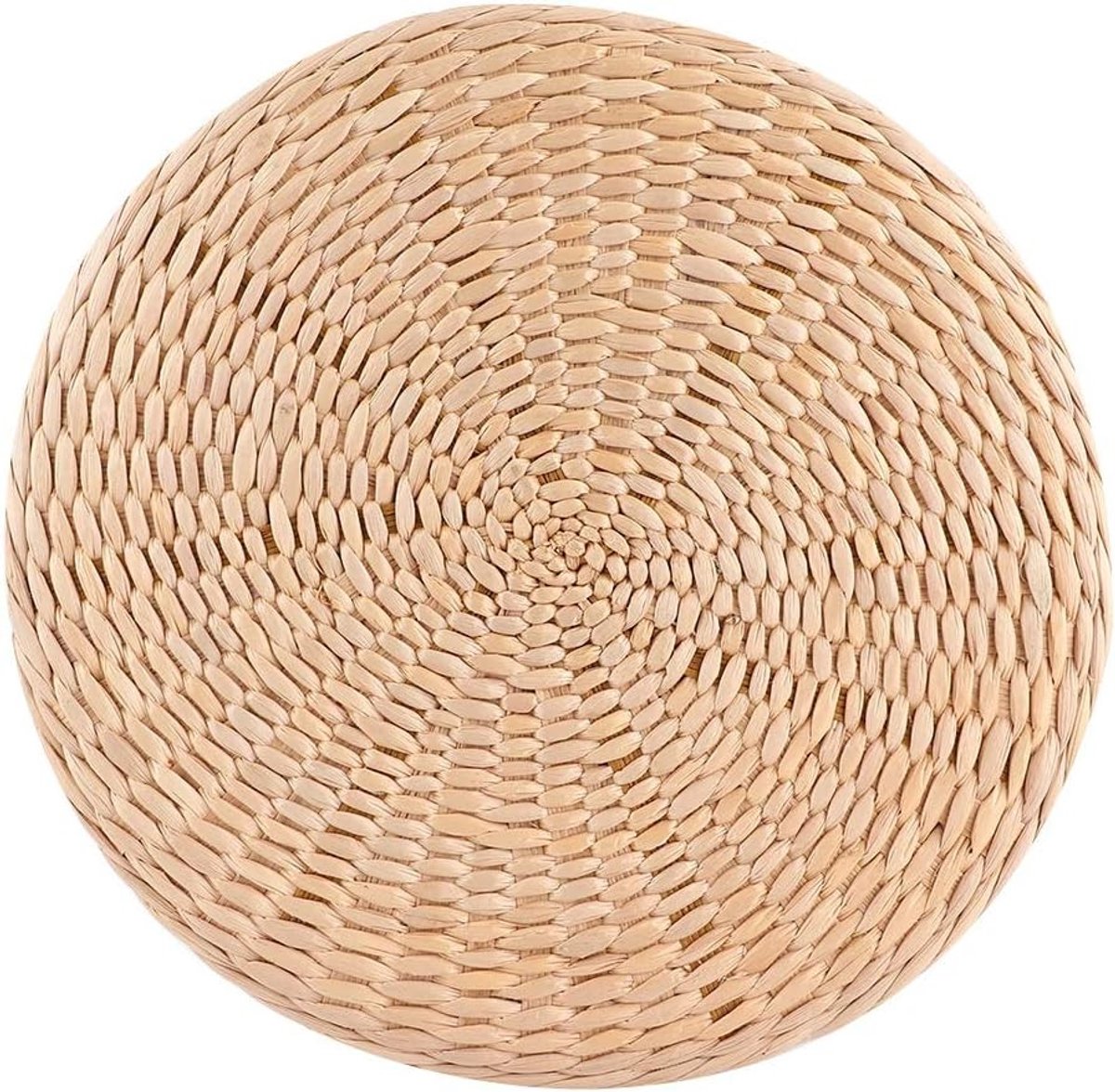 Ronde Tatami Kussen van 30 cm - Handgeweven Vloermat, Pouf en Meditatiekussen voor Woonkamer, Slaapkamer en Kantoor