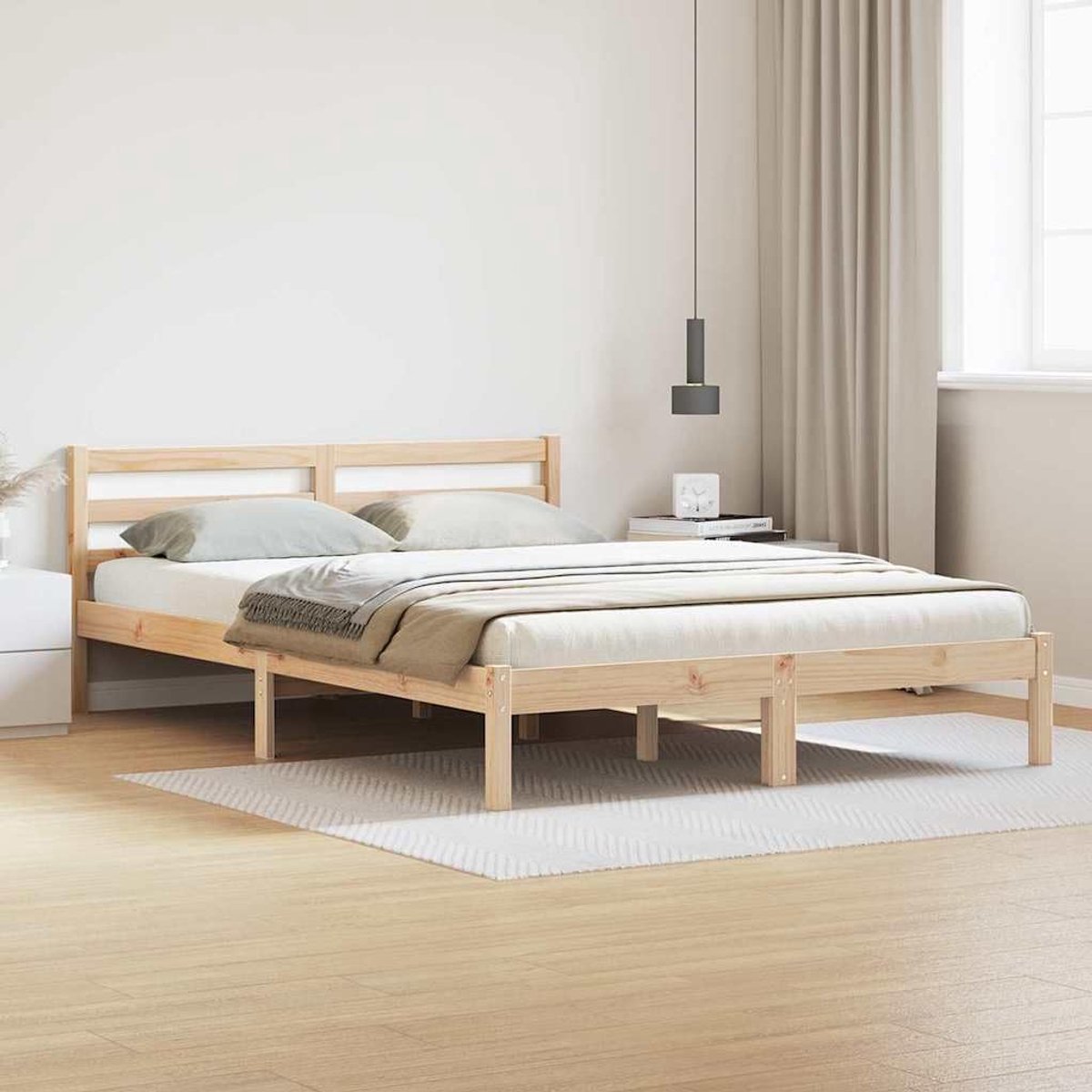 Grenenhout modern minimalistisch naturel 160 x 220 cm