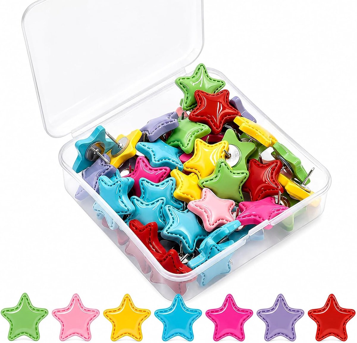 Punaises, prikpinnen, prikbordpinnen, Star Push Pins