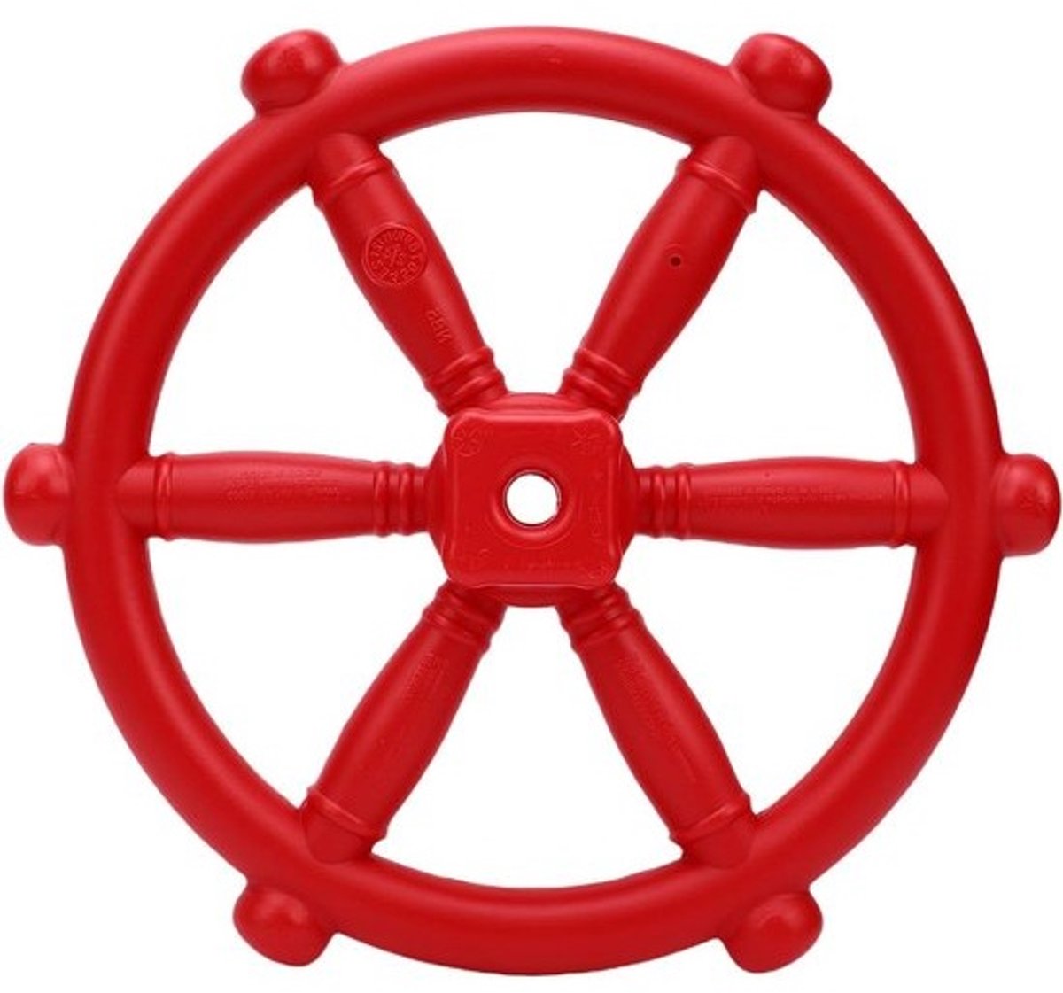 Speelwiel voor piratenschip - Stuur voor speeltuin - Voor buiten spelen - Kindveilig ontwerp - 31x30x7 cm - Rood
