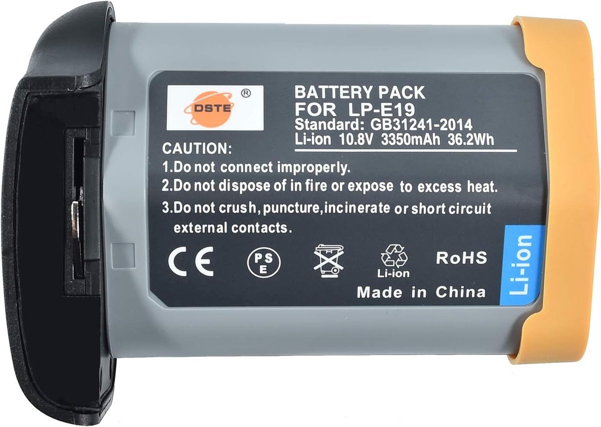 DSTE LP-E4N Li-ion Battery Compatible with Canon LP-E19, 1D X Mark II, 1D X, 1D Mark IV, 1Ds Mark III, 1D Mark III - ShopVlot