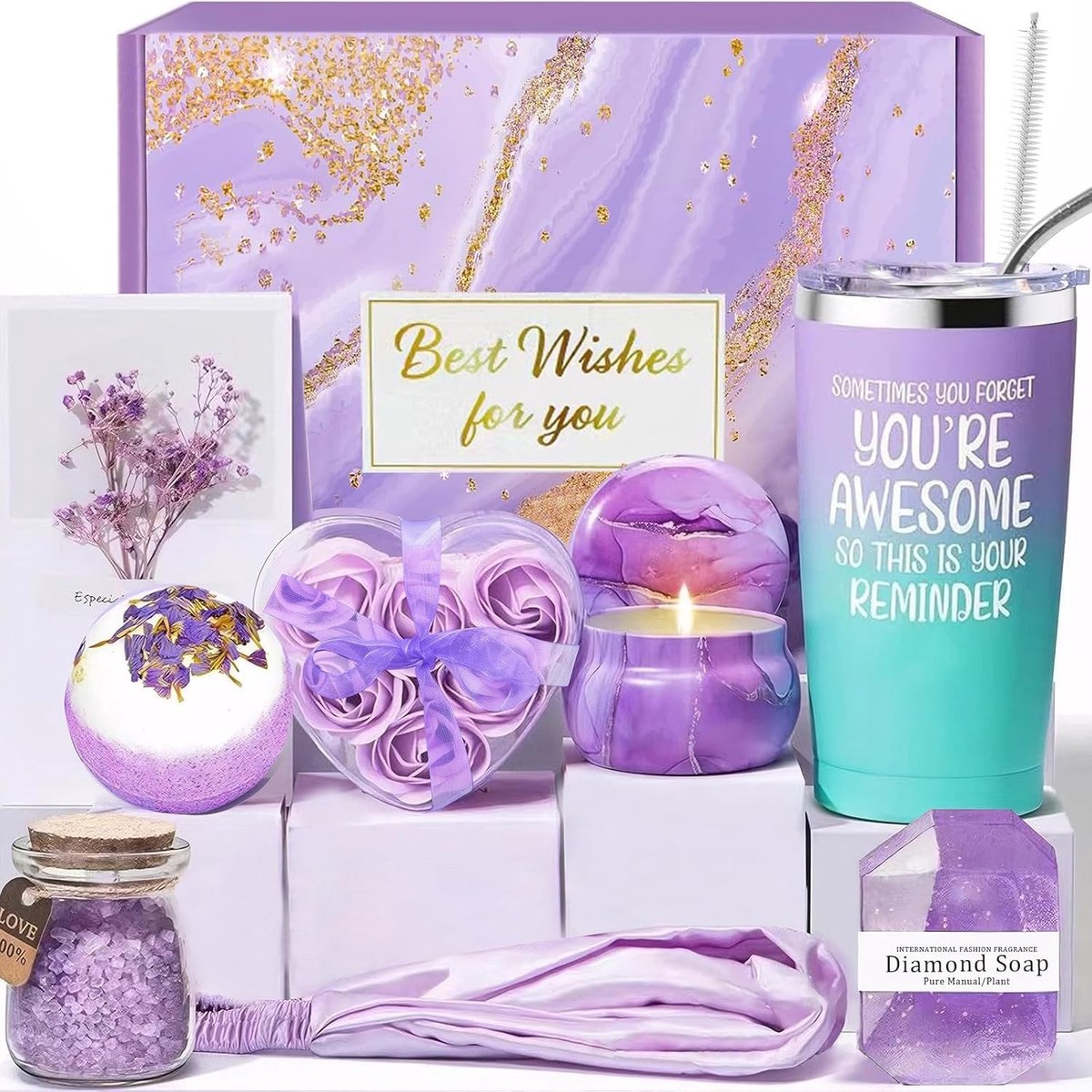 Originele en nuttige verzorgingsset voor vrouwen, 11-delige cadeau-idee voor verjaardag, Moederdag en Valentijnsdag